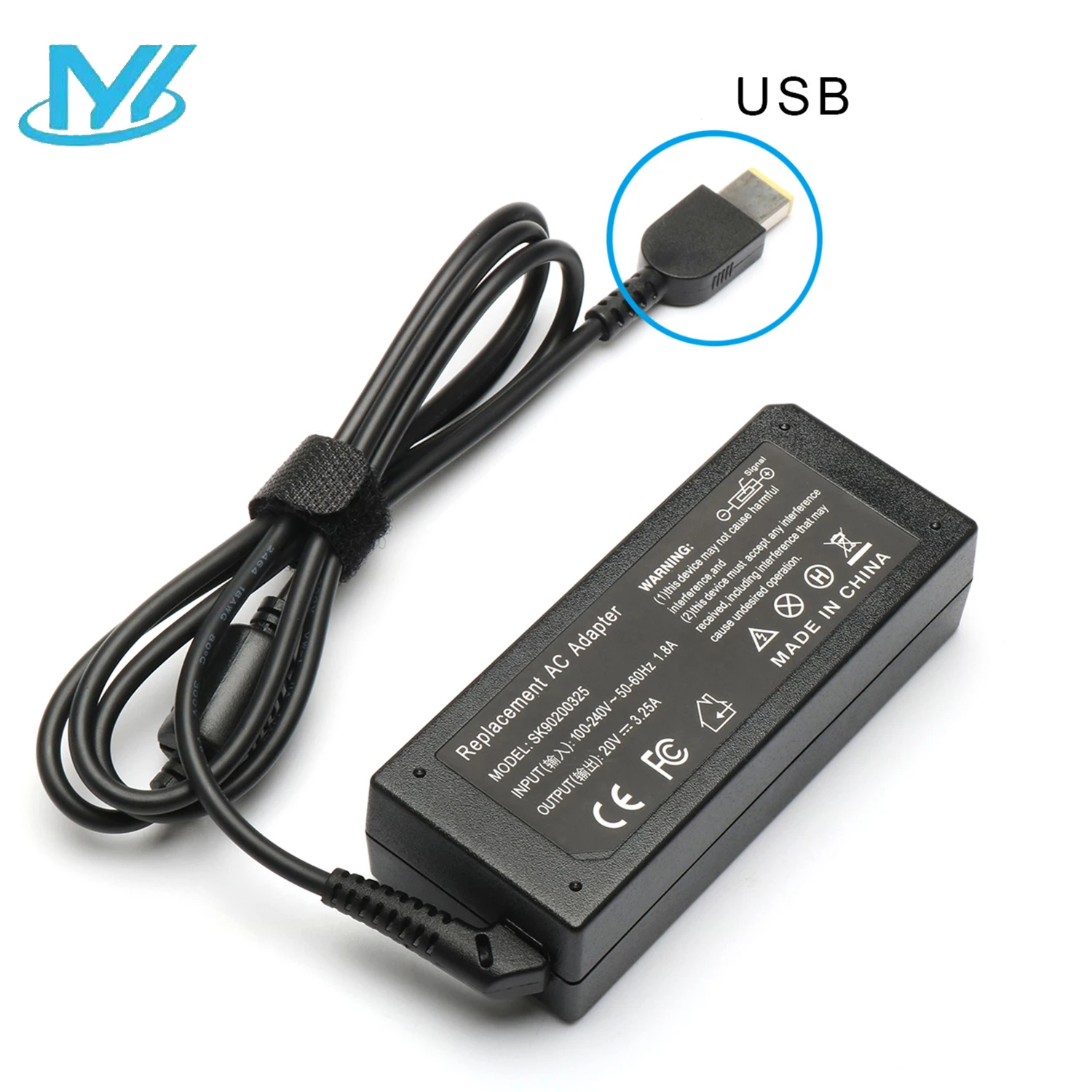Laptop Power Adapter Charge 65W 20V 3.25A USB Ac dc laptop internal power supply for LENOVO X240 X240S X230S X260 X270 T440 T450