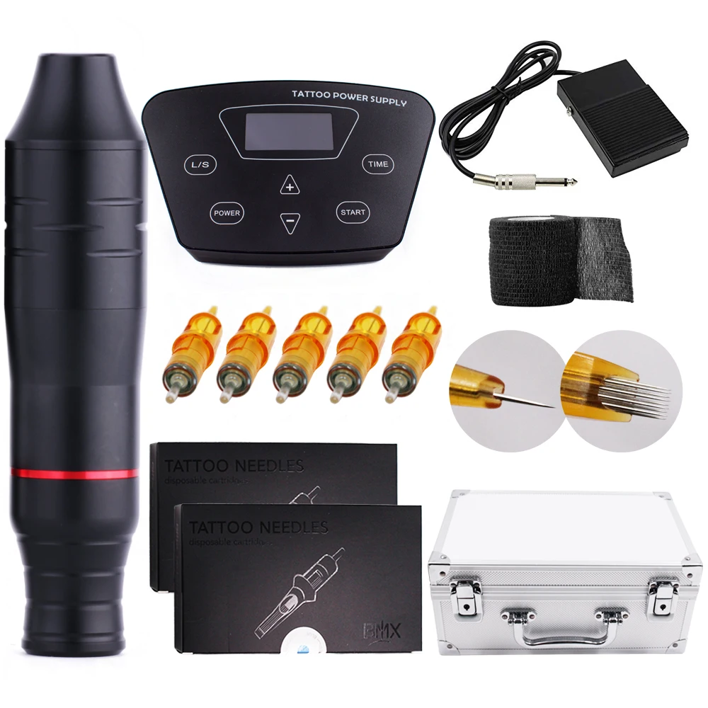 Thunderlord Intelligent Digital Rotary Tattoo Machine Kit Professional Complet Pen With 3R Cartridge