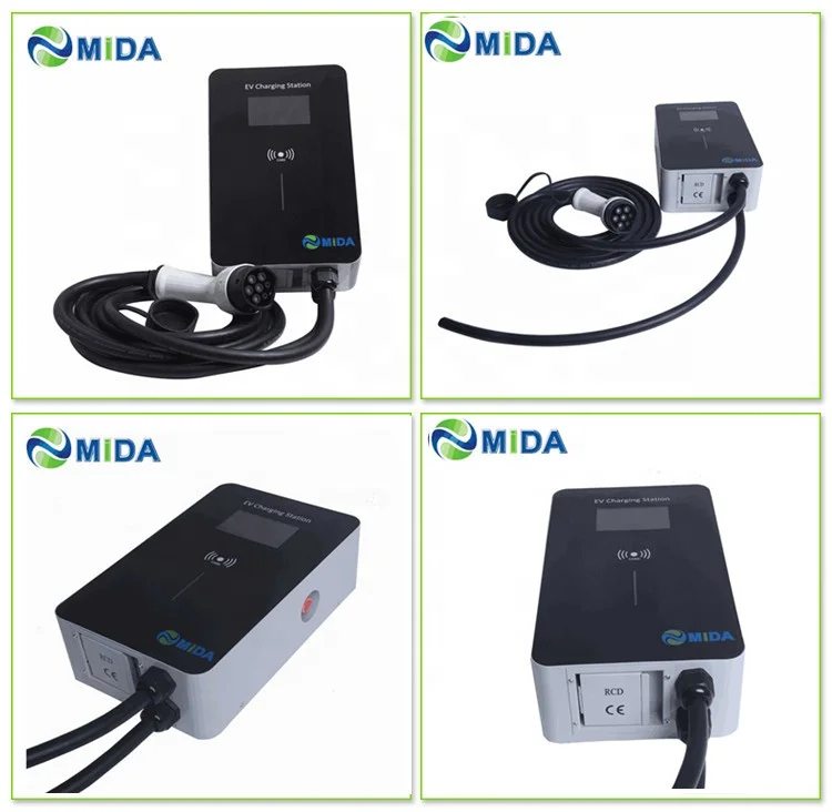 3 фазы 32A 22 кВт настенная зарядная станция для электромобиля зарядная точка