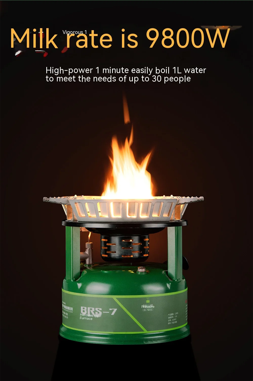 Brs-7  Liquid Fuel Camping Gasoline Stove Outdoor Portable One-piece Burners Cooker Camping Equipment For Outdoor Sports