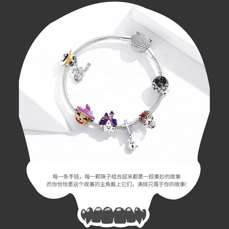 Hot Sale 2022 New fashion high quality ALE S925 sterling silver pan dora Halloween Pumpkin Charm Gift for Friend