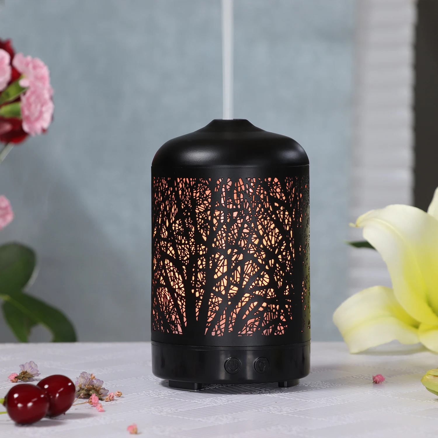 popular design essential oil diffuser metal black tree aromatherapy diffusers Europe style oil diffuser MJ0160