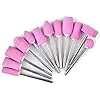 Abrasive polishing tools Mini Nail Drill Electric Drill Bits Nail Art Equipment 2.35 3/32 Pink Head Tool 12pcs Color 30pcs set