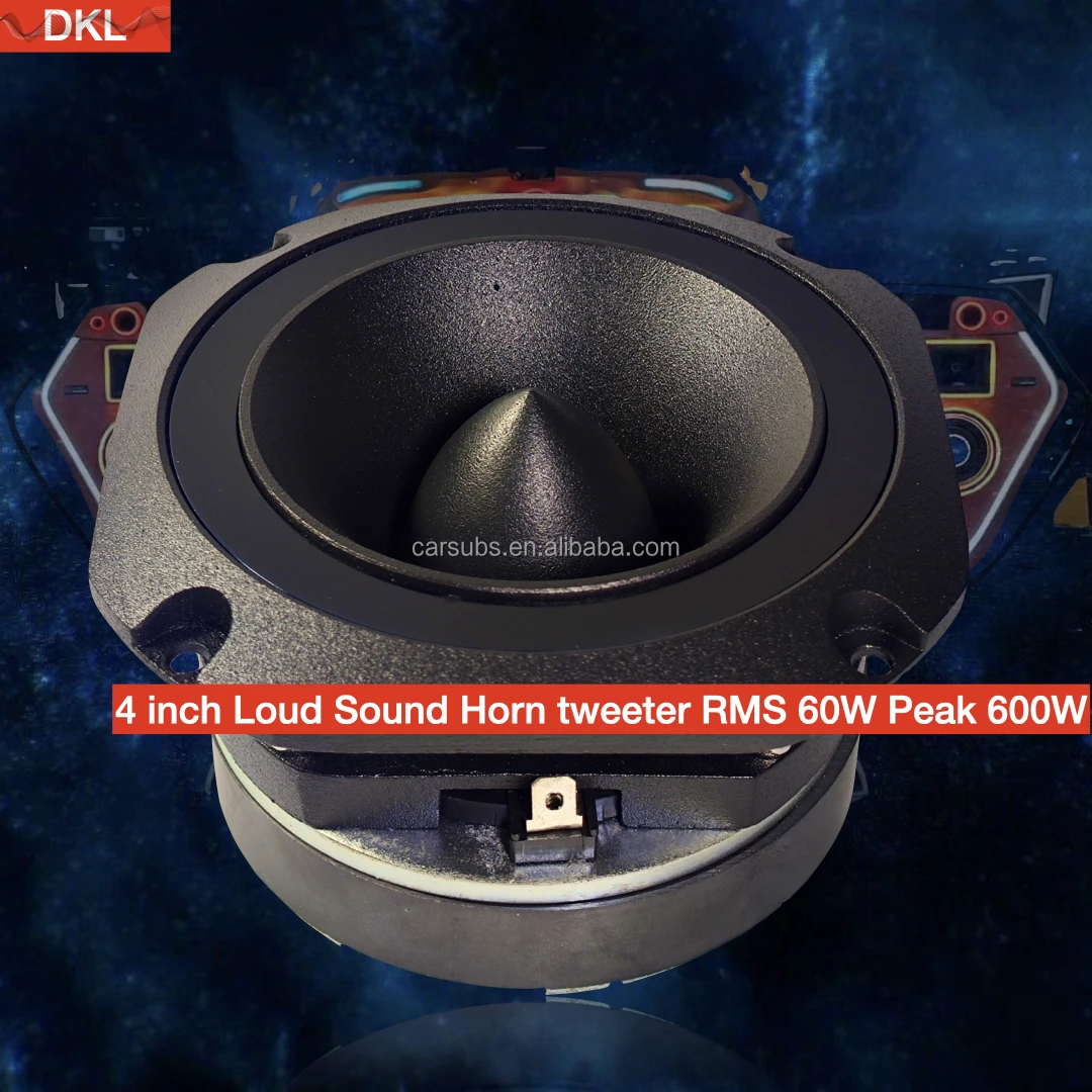 Sound quality 4 inch Car horn Tweeter RMS 60W  Peak 600W Aluminium Alloy Body SPL Subwoofer 100DB Car Tweeter Speakers