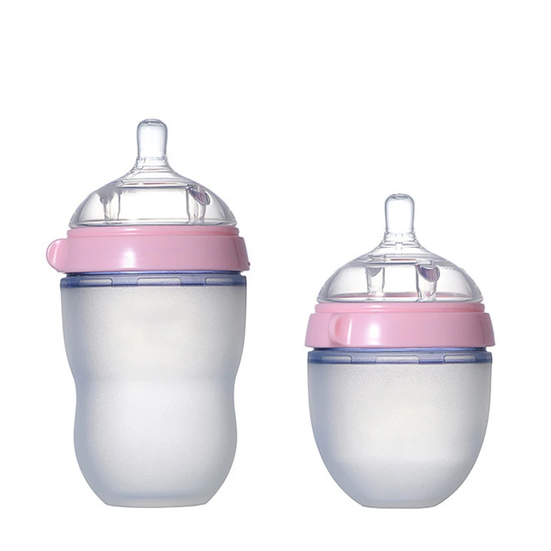 Food Grade Silicone Milk Bottle New Design Silicone Baby Feeding Bottles For Baby