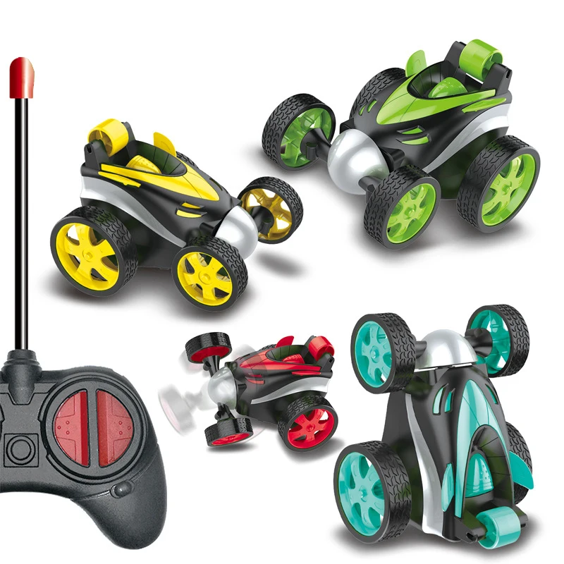 Electric Radio Control Dump Truck Toy Double-sided Stunt Car 360 Degree Rolling Dumper For Kids Gifts