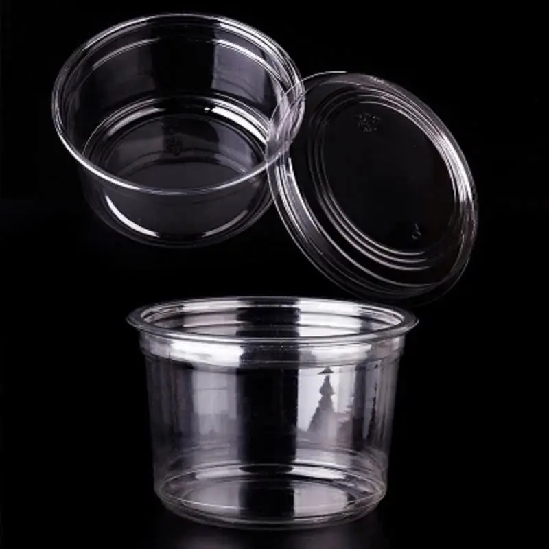 
Plastic cups with logo custom logo printed PET small plastic coffee bubble containers for hot sale 