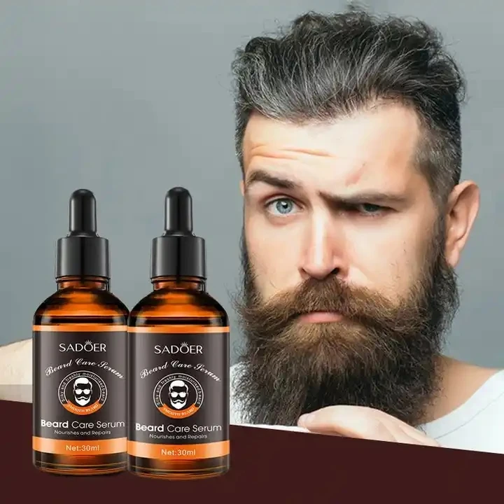 private label SADOER Beard Length Enhancer Regrowth Essential Oil Natural Organic Beard Growth Oil