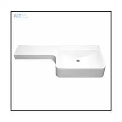 SMC Marble Stone Sink Bathroom Stylish Commercial White Wash Basin