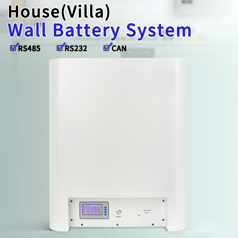 Lifepo4 Solar home storage wall battery 5kw 10kw 24V 48V  51.2V 96V 100Ah 200Ah lithium ion battery for solar system