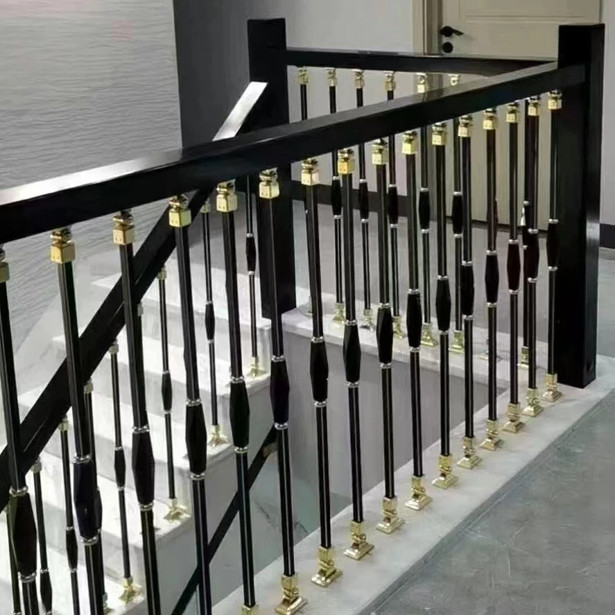 industrial 5ft staircase vintage black modern staircase aluminum glass railing marble staircases in black big size long