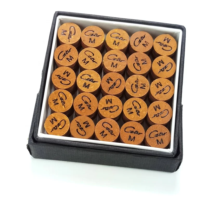 
Original Czar cue tips Taiwan Professional 14mm Brown Billiards Pool cue tips Billiards Accessories high quality 