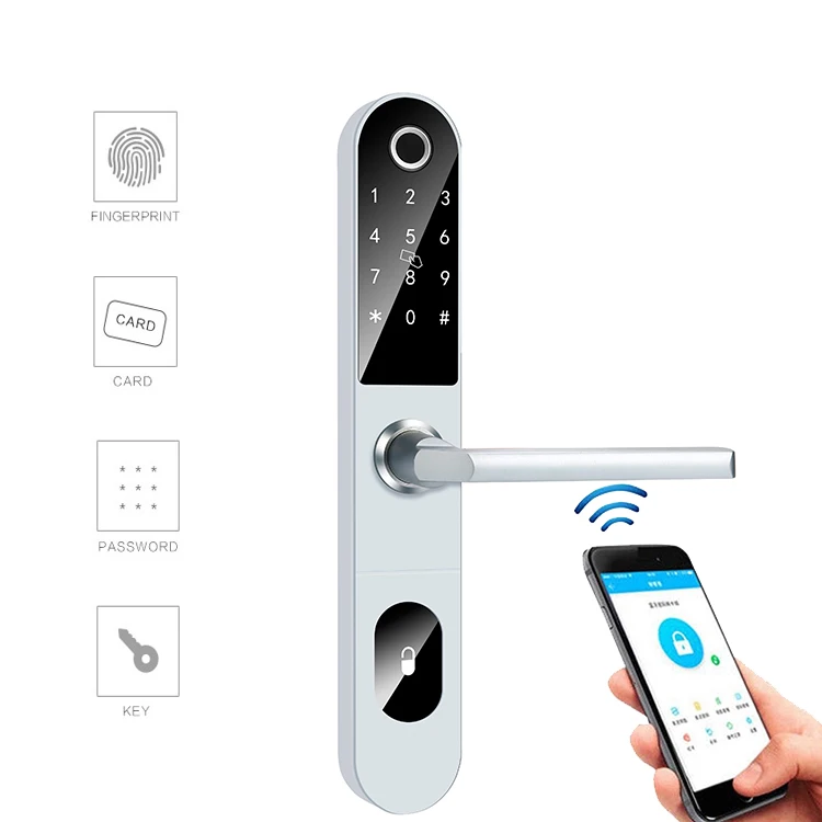 6068 Stainless steel Lock Body Smart Mortise Lock Fingerprint intelligent lock For Security Wooden Door