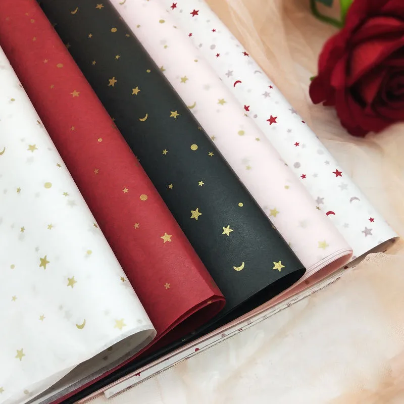 Custom color and size logo tissue paper for clothing and shoes butter paper for clothes packing wrapping print paper for t-shirt
