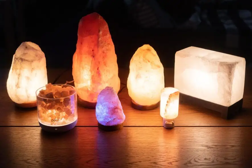 Himalayan Pink Rock Salt Night Light LED Anime Crystal Lamp (5x5x7) Natural Raw Carved Glass from Pakistan