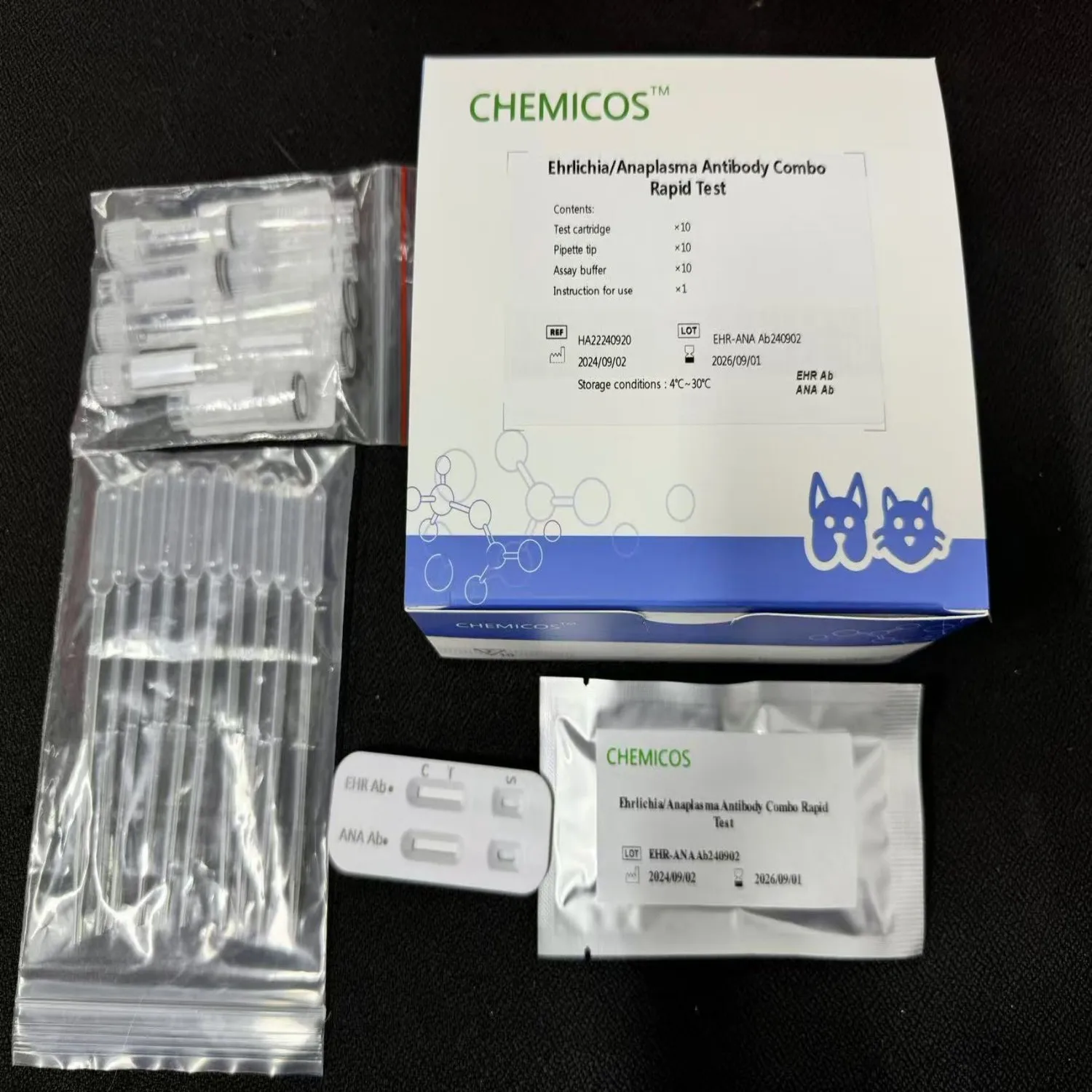 Ehrlichia/Anaplasma Antibody Combo Rapid Test Rapid Test Veterinarians Self-Test With Home Health Kits