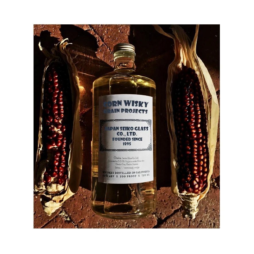 
High quality drinking water 100 ml liquor bottles glass with screw cap 