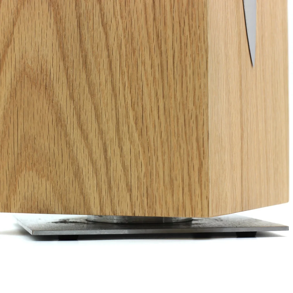 360 Degree Rotatable Oak Magnetic Knife Holder For Kitchen Counter