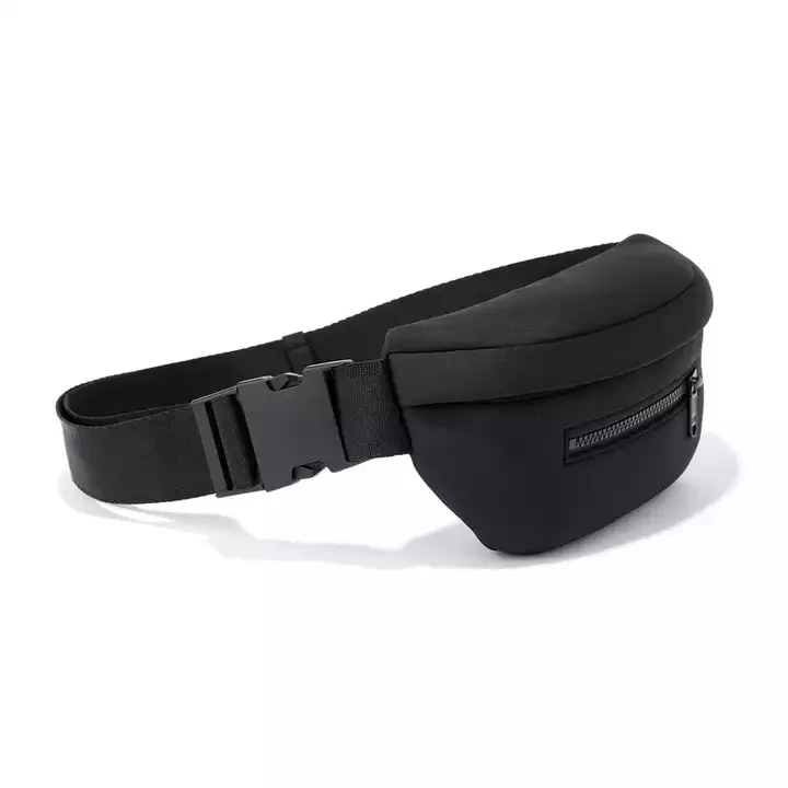 Hot Sale Unisex Mini Waist Belt Bag With Adjustable Strap Small Bag Fanny Pack Pouch For Travel Workout Running Hiking Black