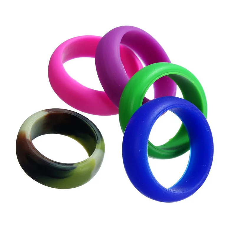 Wedding Ring Wholesale Cheap Customized High Quality Exquisite Silicone Cute Custom Logo Women Silicone Band Rings Metal Color
