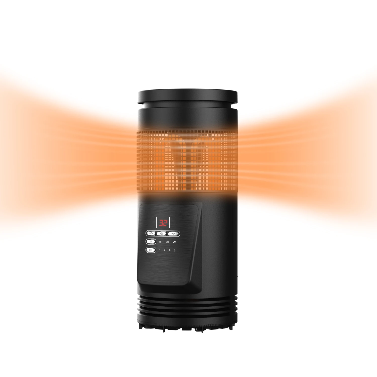 portable Black Fashional Mini EleABS+ctronics Quick Air Electric Space Heater with Adjustable Thermostat