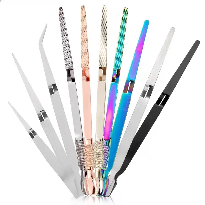 Nail Art Sculpting Clip Shaping Clip X-shaped Stainless Steel Tweezers Clip Extending Crystal Nail Sculpting Tweezers Nail tool