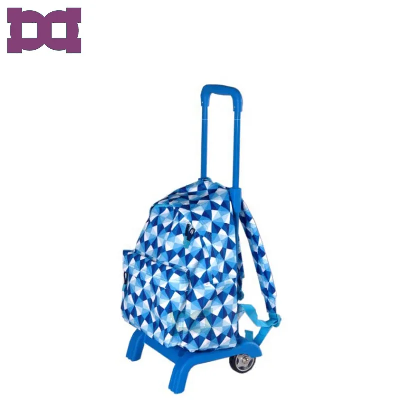 Big wheels kids school trolley bags for girl