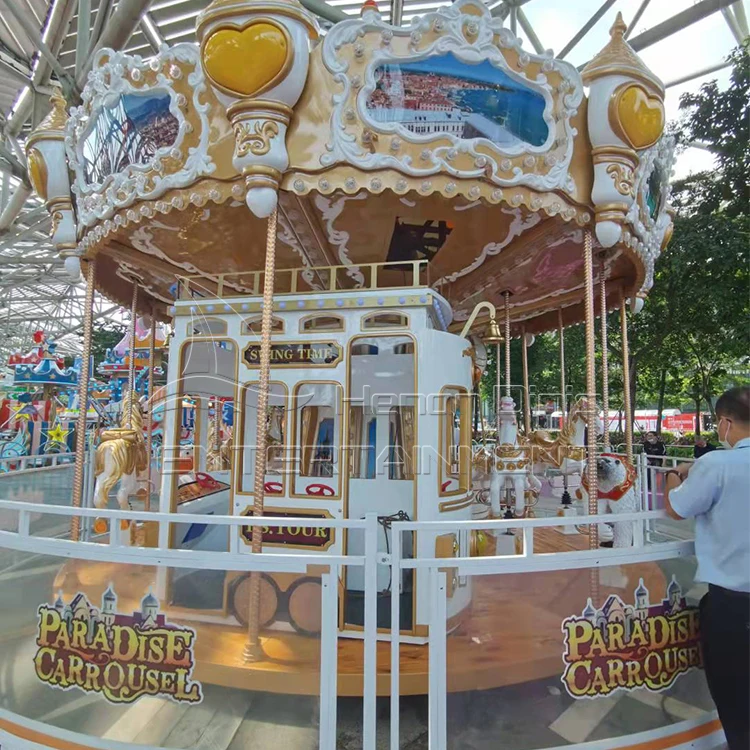 Indoor Soft Play Spin Carousel Ride Soft Play Merry Go Round for Kids