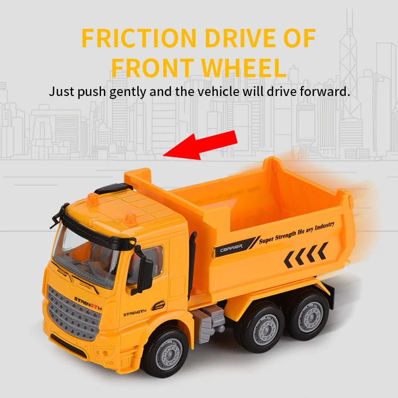 Friction car toy engineering truck for boys intelligent construction vehicle toys