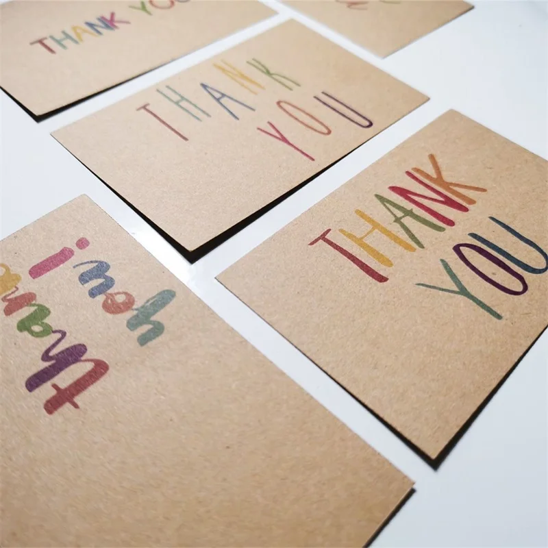 Customized Vintage Thank You Card Kraft Paper Thank You Card Business Invitation Card Wedding