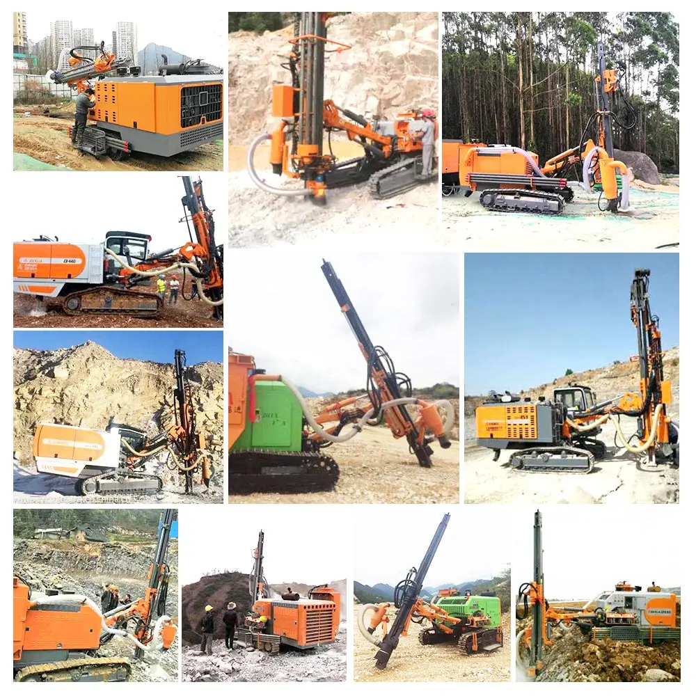 2024 new product mine drilling rig blasting Hengwang remote control  open pit rock drill rig dth rotary drill rig for sale