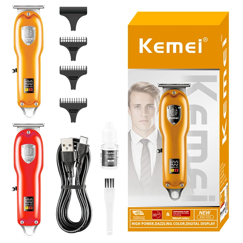 KEMEI KM-026 Manufacturer Hair Trimmers & Clippers Barber Trimmer Cordless Hair Trimmer Hair Cutting Clipper