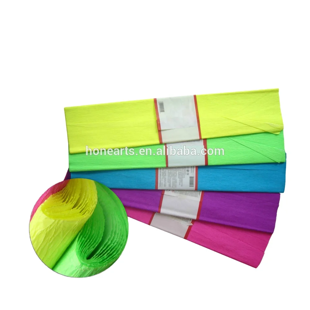 
Color Fluorescent Crepe Paper Fluorescent wrinkled paper 