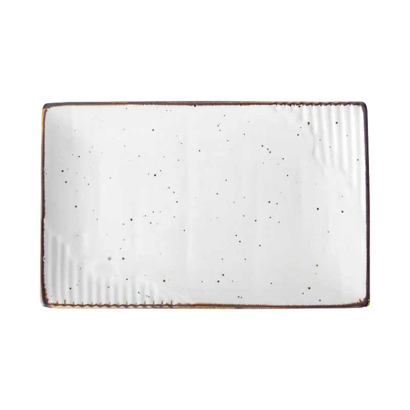 Top Choice Banquet Lunch Rectangle Plate Ceramic, Restaurant Plate Porcelain