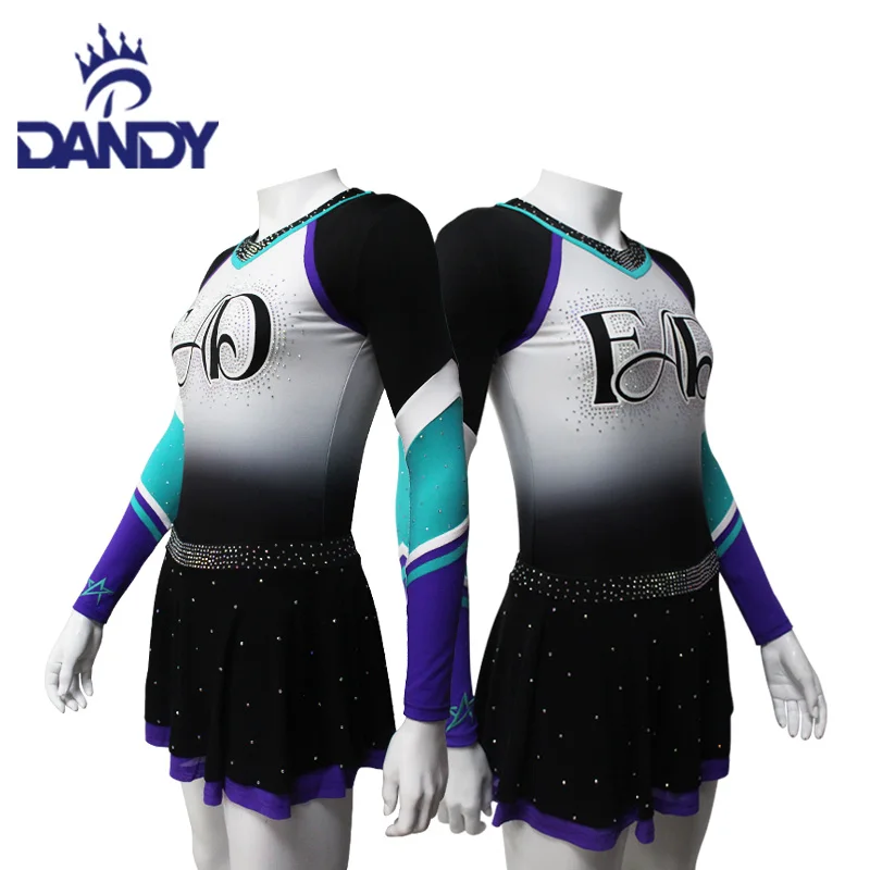 Top Selling Design Girls custom cheer uniform High School Factory Price Cheerleading Wear for competition