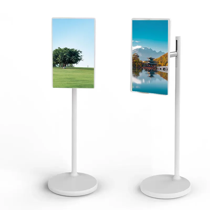 32-Inch Movable Rechargeable LCD Digital Signage Monitor Portable Touch Screen Smart TV Advertising Portable TV Advertising