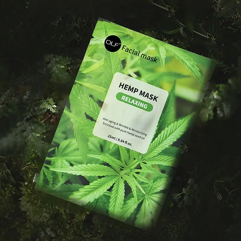 Custom Oem Manufacturing Portable Collagen Herbal Hemp mask Skincare Anti wrinkle Cherry whitening Facial mask with no logo