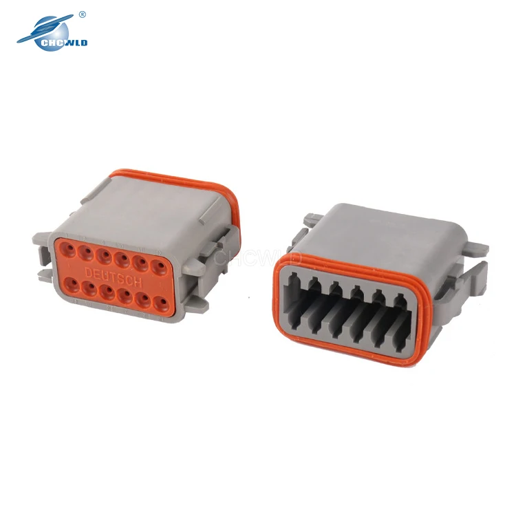 Original Deutsch DT 12 Pin Gray Male and Female Auto Waterproof Electrical Wire to Wire Connector Plug DT06-12S DT04-12P