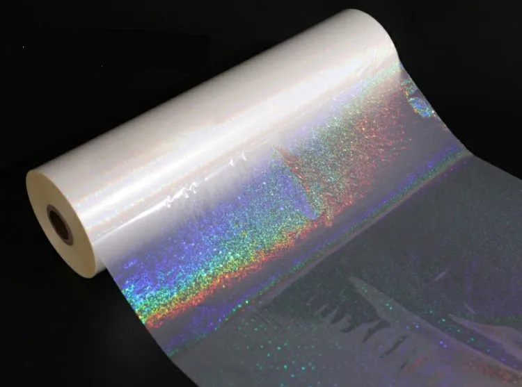 Wholesale BOPP Glitter Film Roll Sparkle Thermal Glitter Film Transparent Hologram Lamination Film