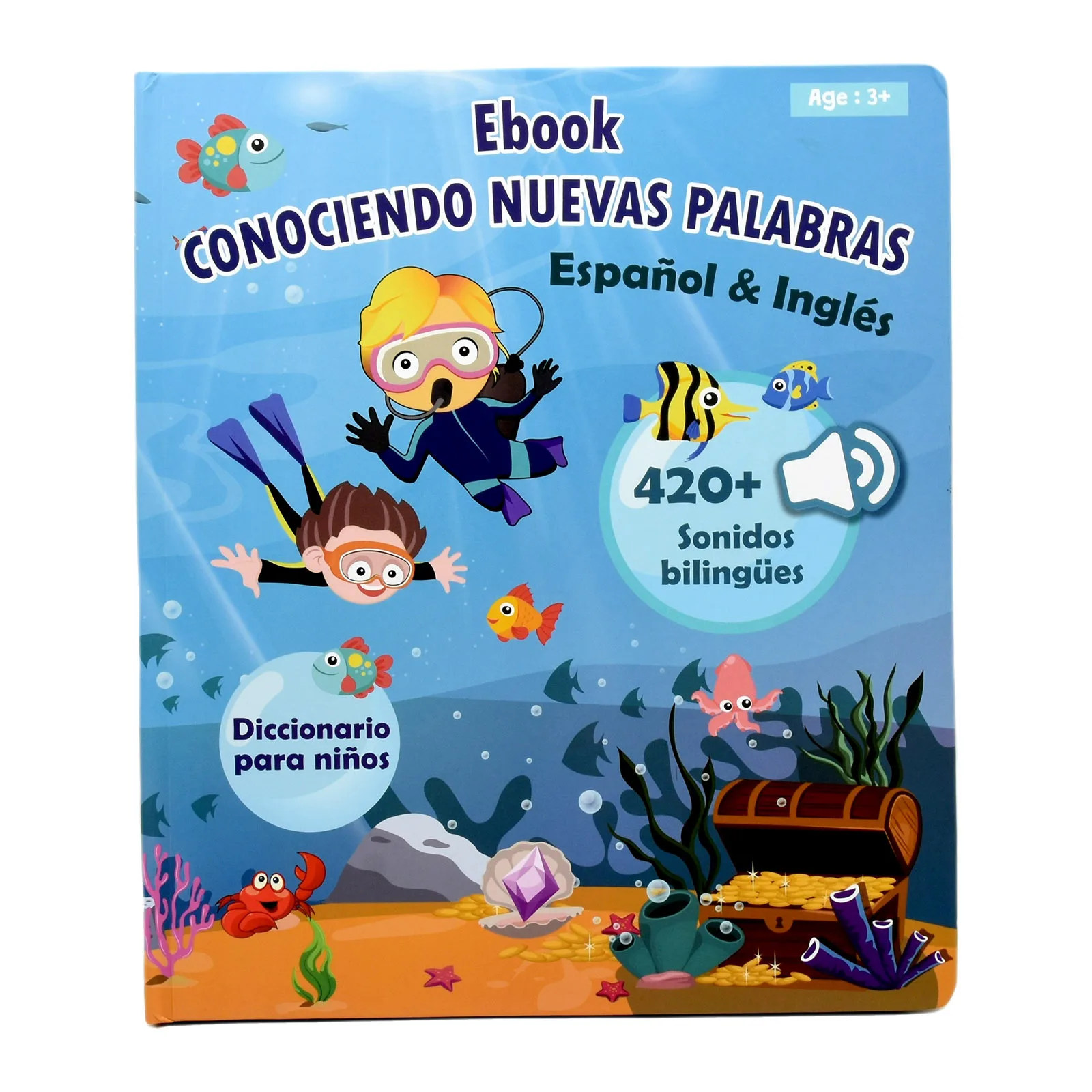 Educational Toy Spanish Learning Machine Hot Sale Chidren Vocal Learning Spanish E-books