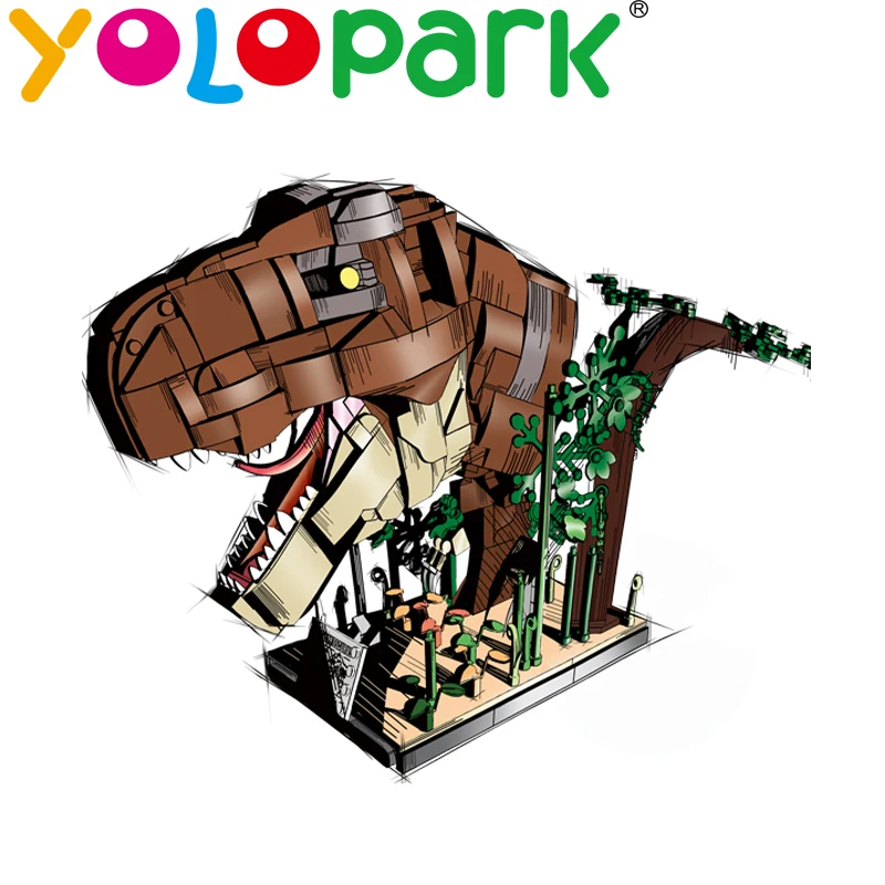 Newly Designed  Tyrannosaurus rex Will Make A Sound Ornament  Block  Baby Children Kids Educational Toys