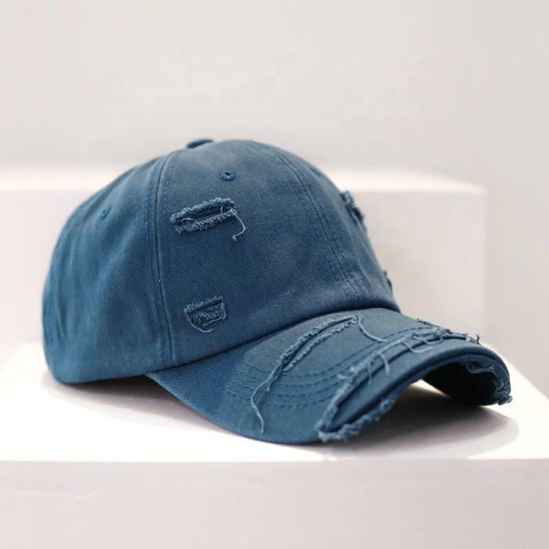 Fashion Custom 6 Panel 3D Embroidery Logo Baseball Sports Washed Dad Distressed Caps for Man Boys girls Womens hats wholesale