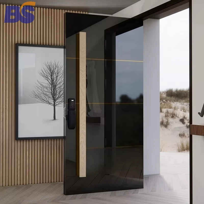 Nigeria Exterior External Scanner Camera Metal Residential Main Doors Locks Steel Door Security Slide