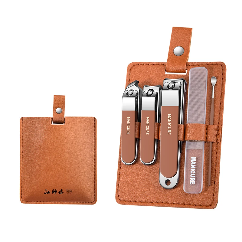 Hot Sale Nail Care Tools Stainless Steel 5-Piece Nail Clipper Set Anti splash Practical Nail Scissors Set Manicure&Pedicure Set