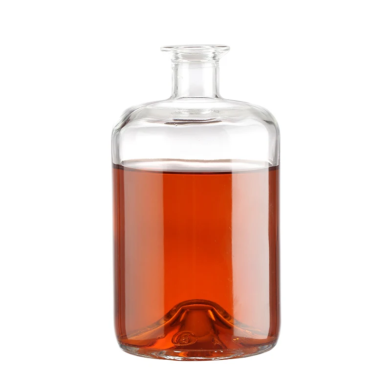 Factory Direct 500ml/750ml/1000ml Super Flint Glass Spirit Bottle with Cork Screw Cap and Carton Packing for Vodka Gin Vodka