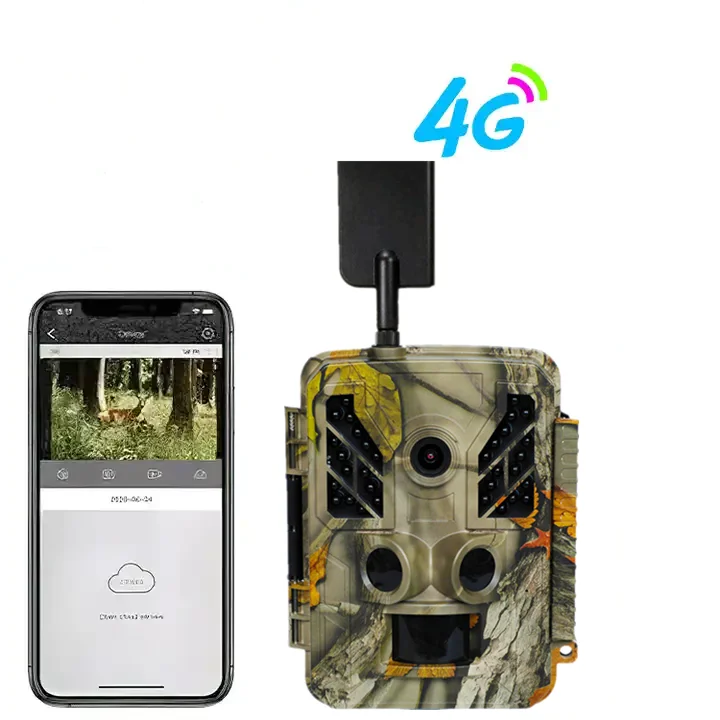 4G 1080P 36MP Wildlife Camera APP Cloud Hunting Trail Camera940nm No Glow IR LEDs Night Vision 120 Degree IP67 Waterproof Camera