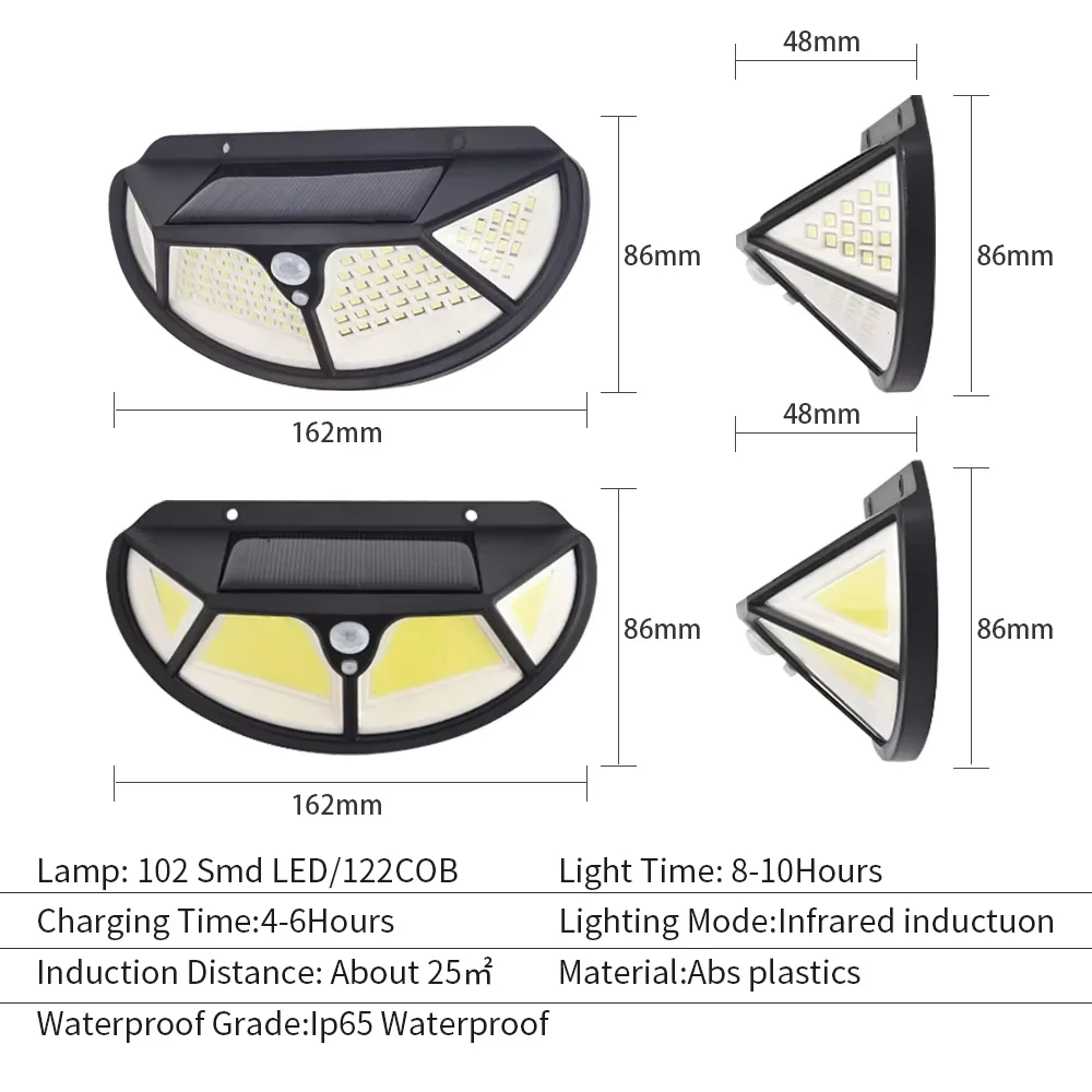New Type Waterproof LED Solar Panel Power Passive Infrared Motion Sensor Outdoor Motion Sensor Led Solar Wall Light
