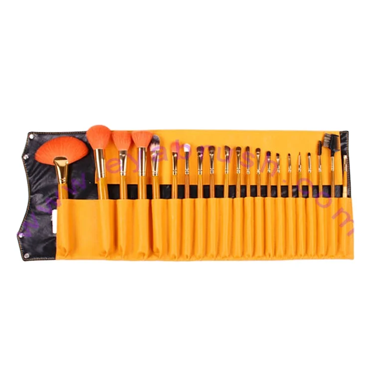 Factory wholesale 21 pieces of luxury professional eye and foundation cosmetics private brand makeup brush set