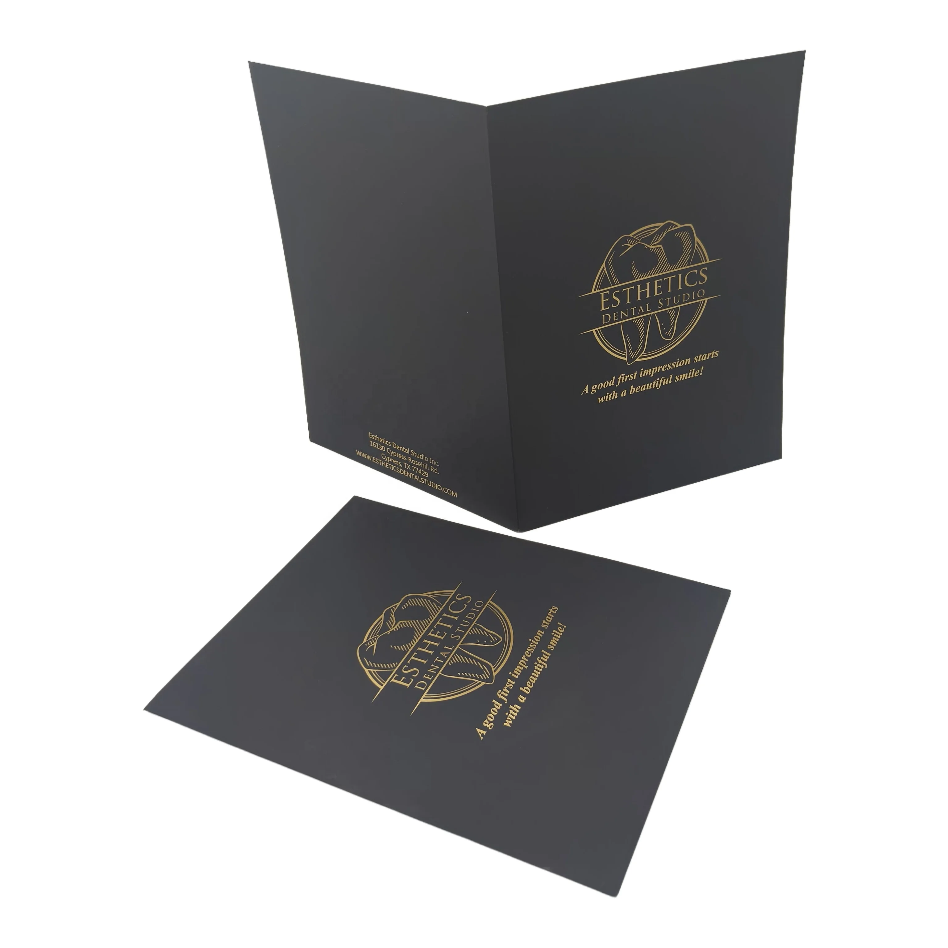 Custom 300g high quality presentation paper folder printing A4 file pockets folder