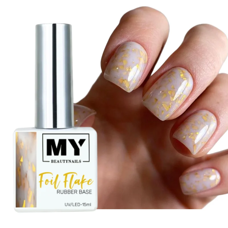Фирменная этикетка MyBeautyNails лак для ногтей телесного цвета молочного белого розового с фольгой резиновая основа верхний Гель-лак резиновый базовый цвет